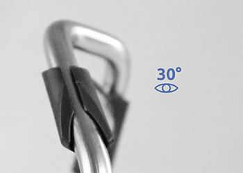 Straight or angled eye